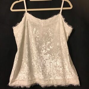 Crushed velvet tank top
